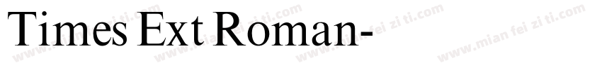 Times Ext Roman字体转换